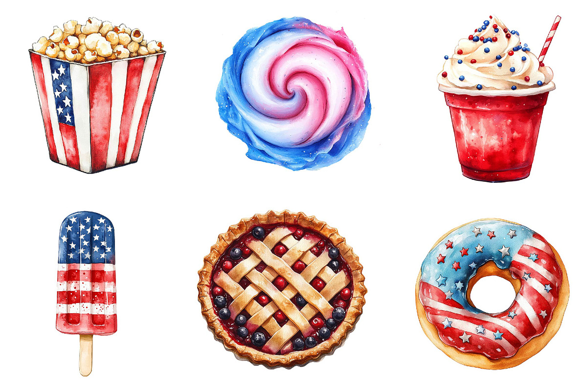 Patriotic Party Foods Clipart, an Illustration by Dream Creation (Photo 2 of 6)