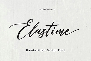 Elastime, a Font by Sulthan Studio
