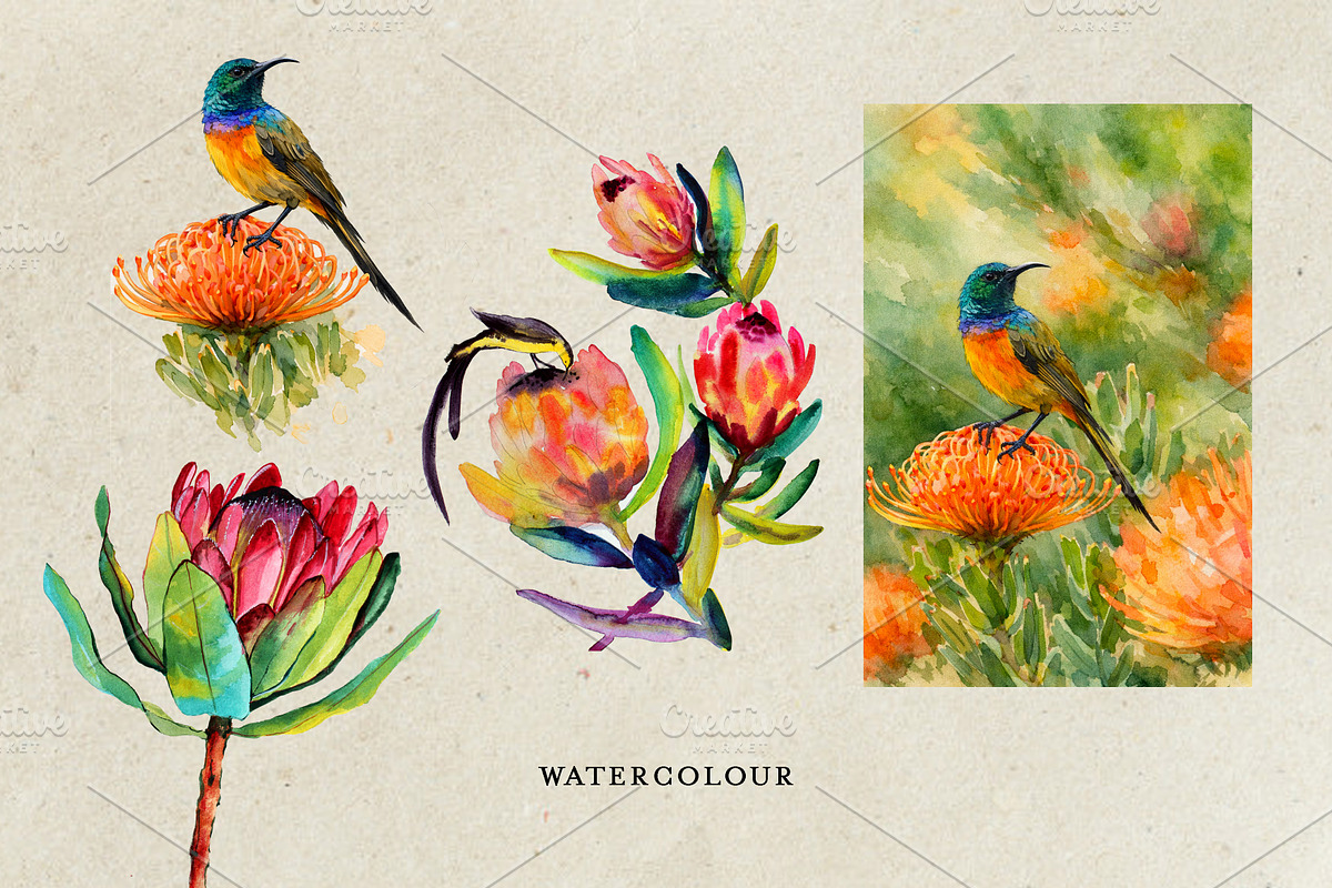 Birds and Flowers, a Decorative Illustration by Karliefie (Photo 2 of 4)