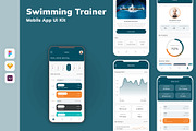 Swimming Trainer Mobile App UI Kit, an UI Kit Template by uicube (Thumbnail 2 of 2)