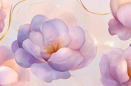 Delicate floral pattern with pastel, a Photo by Dvoevnore photos