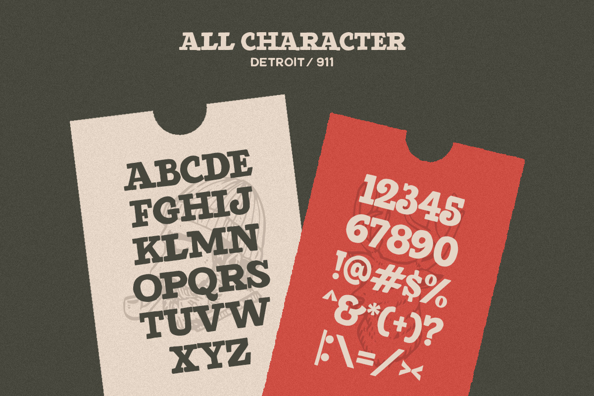 Detroit - Slab Serif Typeface, a Slab Serif Font by Letterhend Studio (Photo 9 of 9)