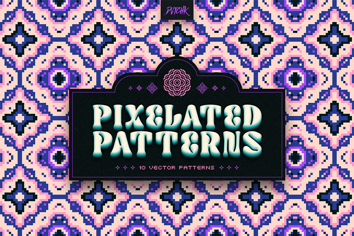 Pixel Mosaic Patterns | Vol. 04, a Pattern Graphic by dvtchk (Photo 8 of 10)