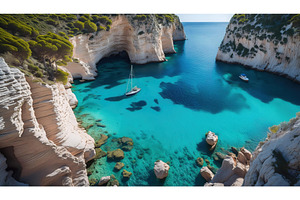 A secluded bay with turquoise waters, a Nature Photo by Igor Tichonow