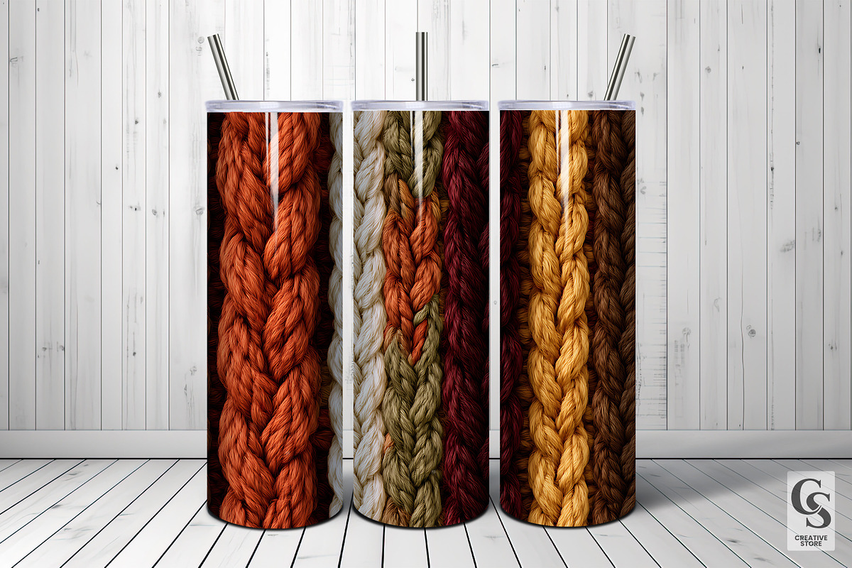 Fall Knitted Wool Seamless Pattern, a Pattern Graphic by Creative Store (Photo 5 of 5)