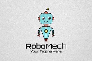 Robot Mechanic Logo Template