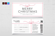 Minimal Christmas Gift Certificate, a Stationery Template by BrandPacks (Thumbnail 1 of 5)