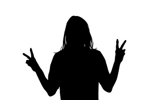 Silhouette of a girl hand with a, an Object Illustration by Nenahliadava Design