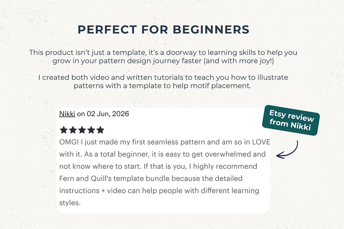6 Seamless Pattern Templates (Vol 2), a Pattern Graphic by Fern & Quill (Photo 10 of 12)