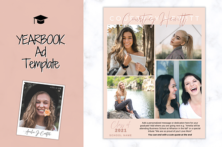 Graduation Yearbook Ad Template, a Magazine Template by Templatables