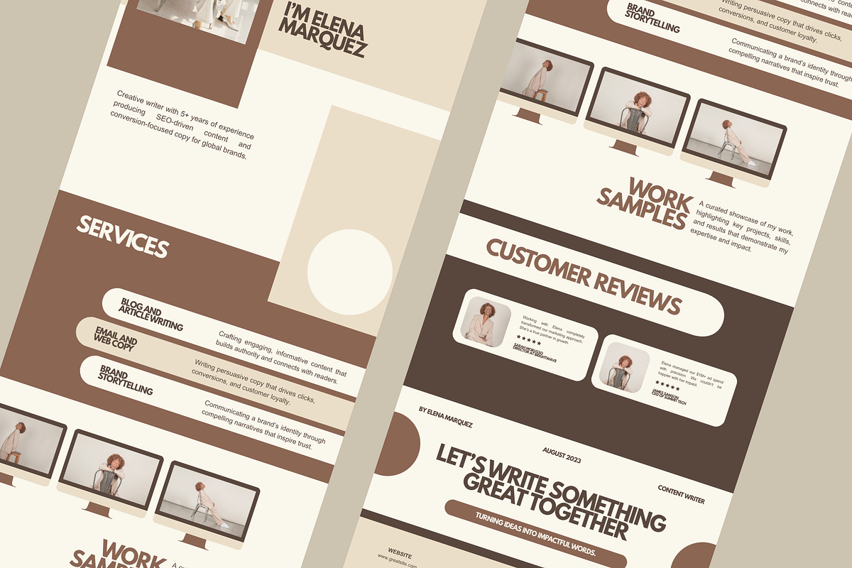Portfolio Canva Website Template, a Landing Page Template by Anna Design Studio (Photo 4 of 8)