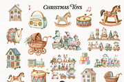 Vintage Christmas Atelier Clipart, an Animal Illustration by PaintPixelCo (Thumbnail 6 of 16)