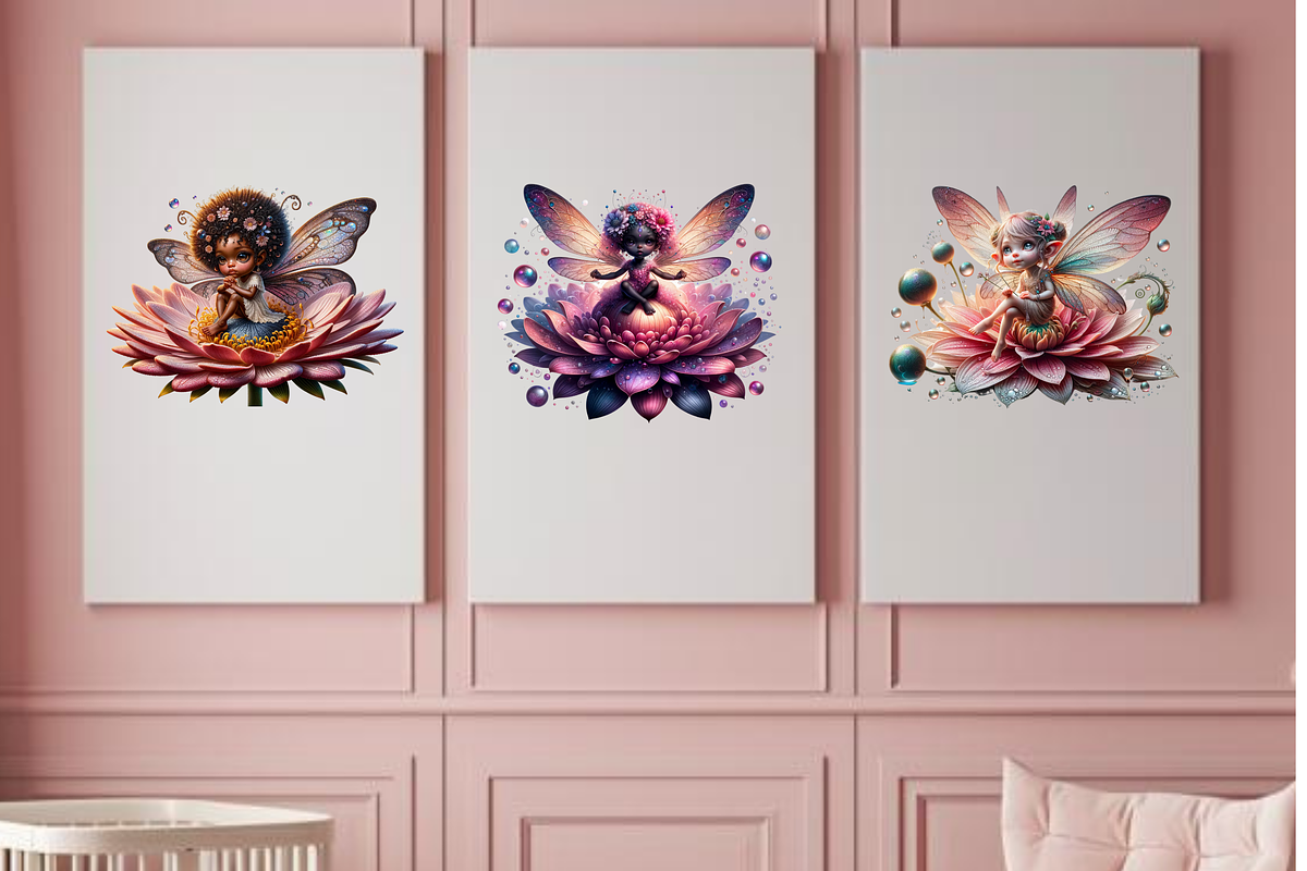 LOTUS MAGICAL FAIRIES CLIPART, a Person Illustration by Daring Digies (Photo 10 of 11)