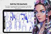 135 Y2K Female Hair Procreate Stamps, a Brush Add-On by Selentaori Studio (Thumbnail 7 of 10)