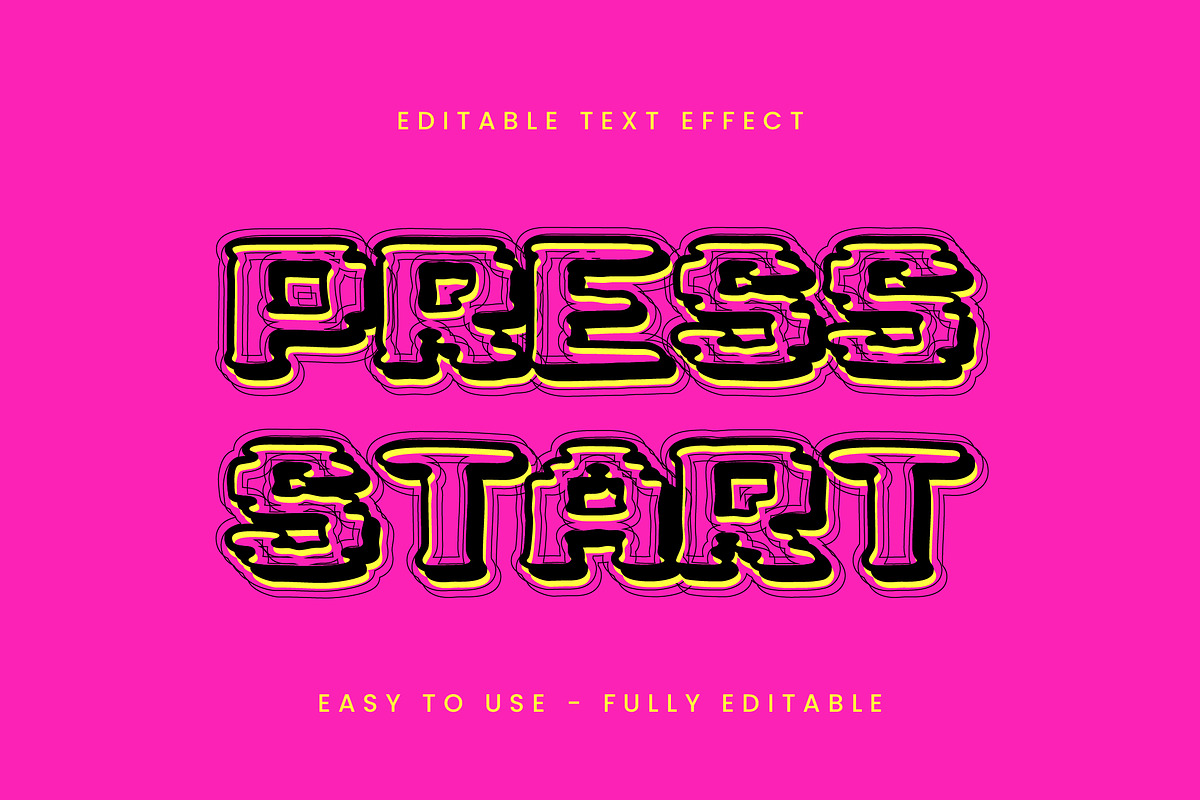 Retro Warped Bold Text Effect