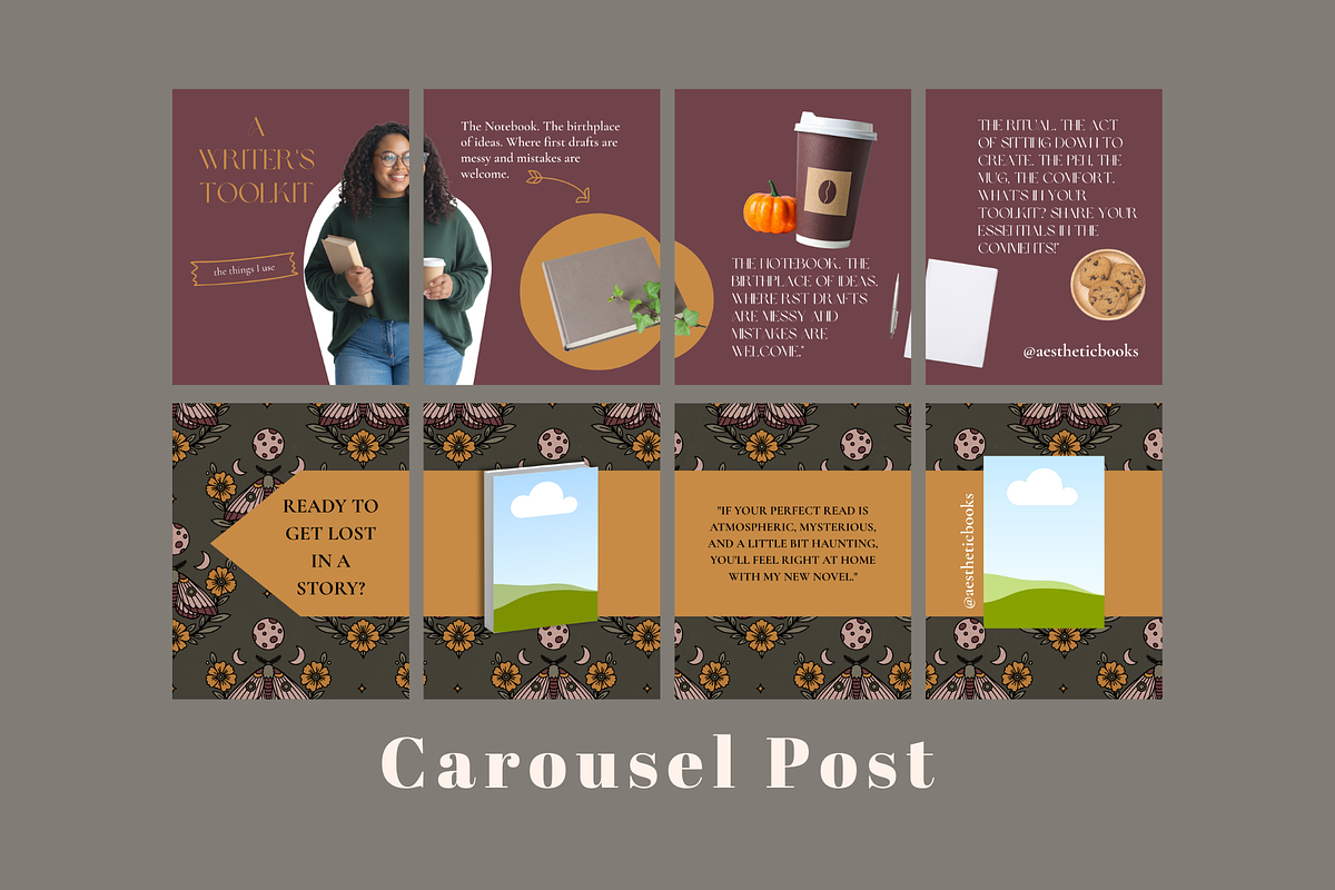 Moody Bookstagram Templates preview 8