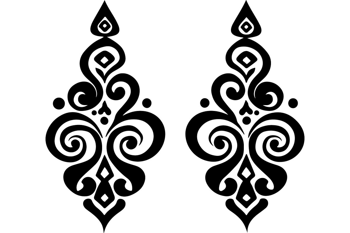 Elegant Earrings SVG Collection, an Object Graphic by Designer_Momina (Photo 5 of 13)