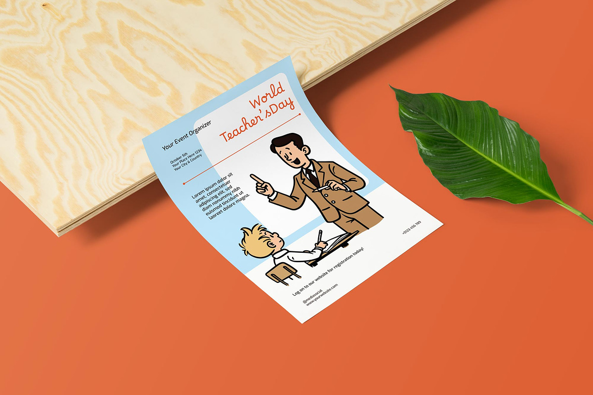 World Teacher’s Day Poster/ Flyer, a Flyer Template by Juru Rancang Graphic (Photo 2 of 3)