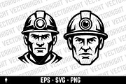 Vector logo of a focused miner, a Person Illustration by Vectorhight (Thumbnail 4 of 5)
