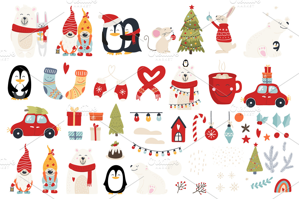 Christmas hugs collection, a Seasonal Illustration by Alisovna (Photo 10 of 10)