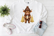 Highland Cow Christmas Winter PNG, an Illustration by Craft Nest (Thumbnail 5 of 6)