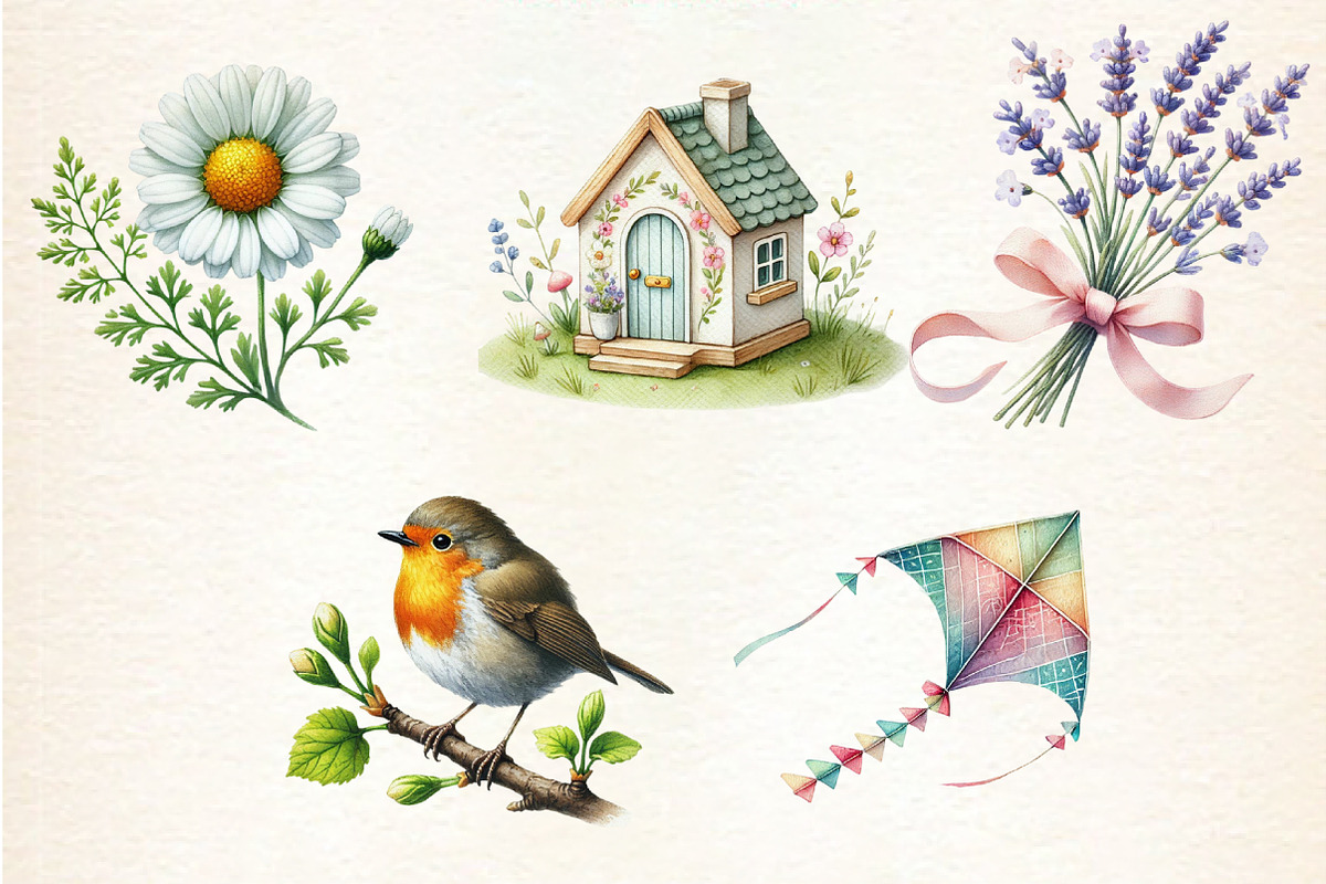 Spring Sublimation Clipart Bundle, a Seasonal Illustration by DreamArtGraphic (Photo 4 of 5)