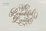 Lovina Fonts Family, a Script Font by alit design (Thumbnail 1 of 12)
