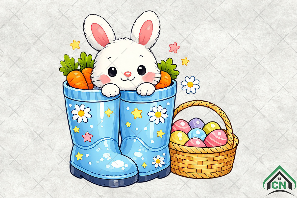 Easter Cowboy Boots Png, an Illustration by Craft Nest (Photo 2 of 6)