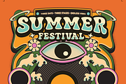 Malloray Retro Psychedelic 70's Font, a Sans Serif Font by Rasio Studio (Thumbnail 9 of 11)