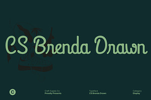 CS Brenda Drawn, a Script Font by Craft Supply Co.
