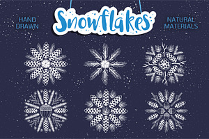 Christmas set. SNOWFLAKE. Winter.