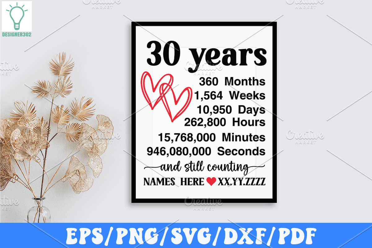 Wedding Anniversary SVG Bundle, a Graphic by Designer302 (Photo 8 of 12)