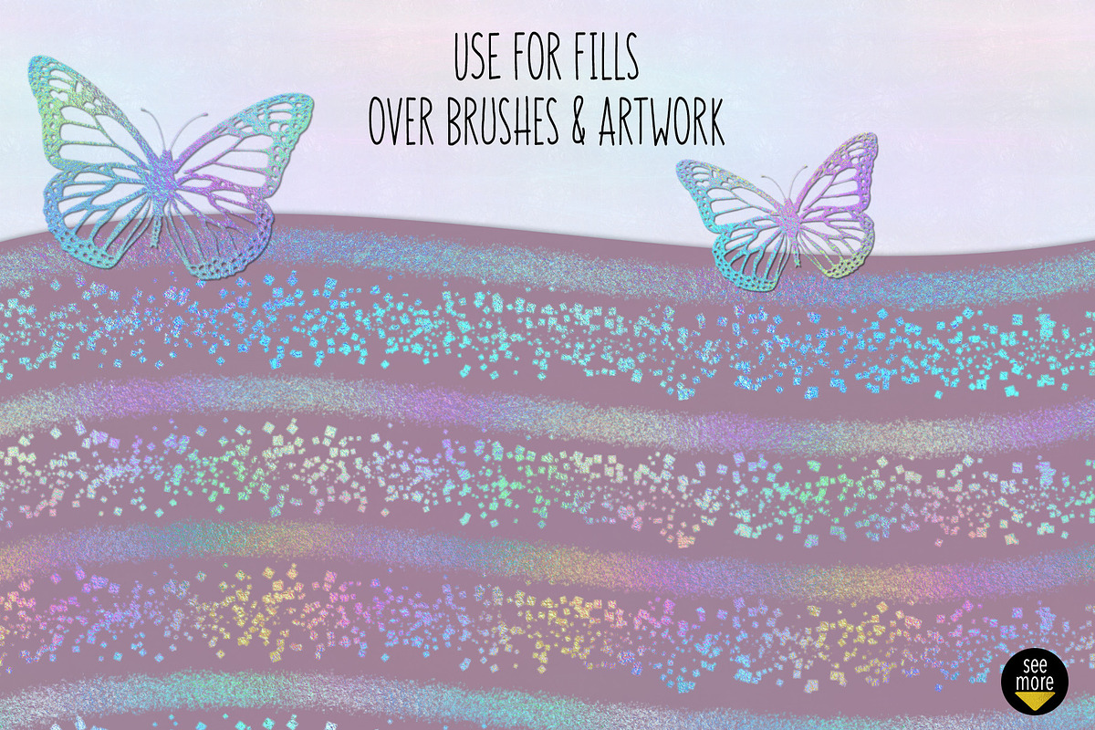 Iridescent Rainbow Foils, a Texture Graphic by Julie Campbell (Photo 5 of 5)