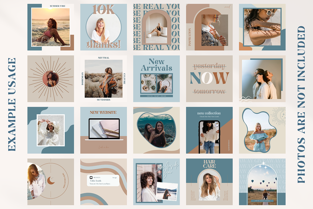 Instagram Post Templates Boho Canva, a Social Media Template by Boltik Studio (Photo 7 of 10)