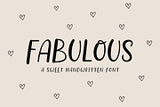 Fabulous Cute Font, a Script Font by Sofia Skoog (Thumbnail 1 of 12)