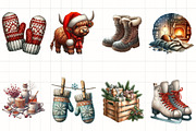 Cozy Winter Christmas Clipart, an Illustration by CrexoraLab (Thumbnail 2 of 5)