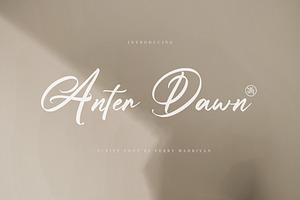 Anter Dawn - Script Font, a Script Font by FHFont
