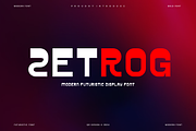 Zetrog - Futuristic Font, a Sans Serif Font by QR Design Studio (Thumbnail 1 of 6)