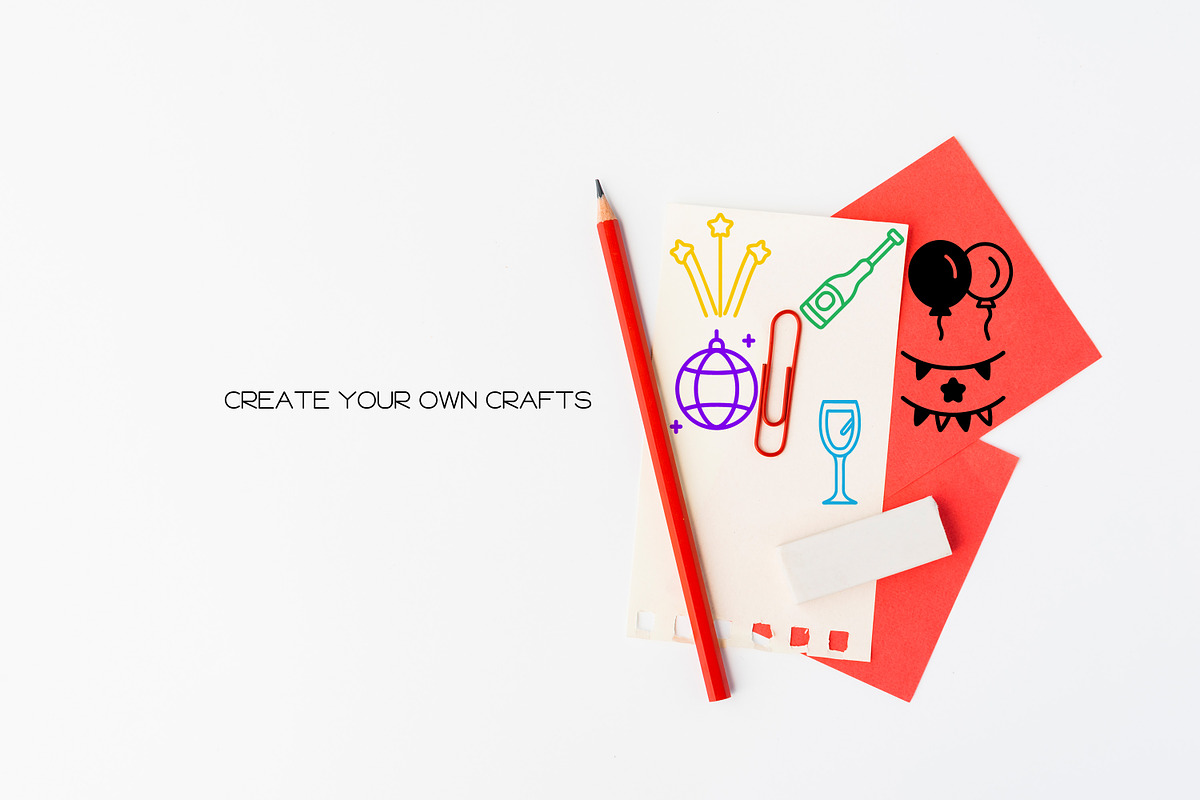 New Year Icons - Dingbat Font, a Symbol Font by WADLEN (Photo 5 of 7)