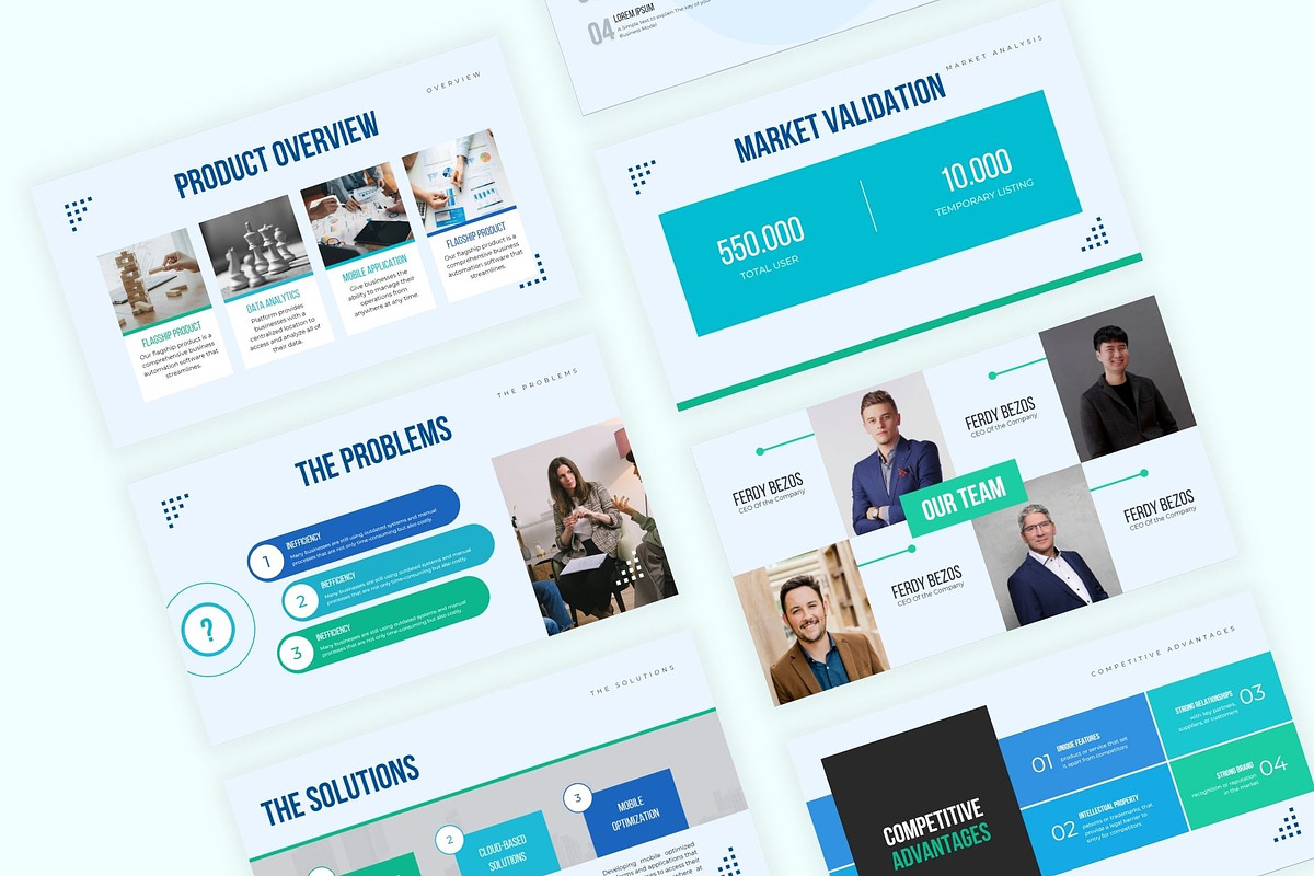 Pitch Deck Template With Soft Colors, a Presentation Template by Jogiia Digital (Photo 3 of 6)