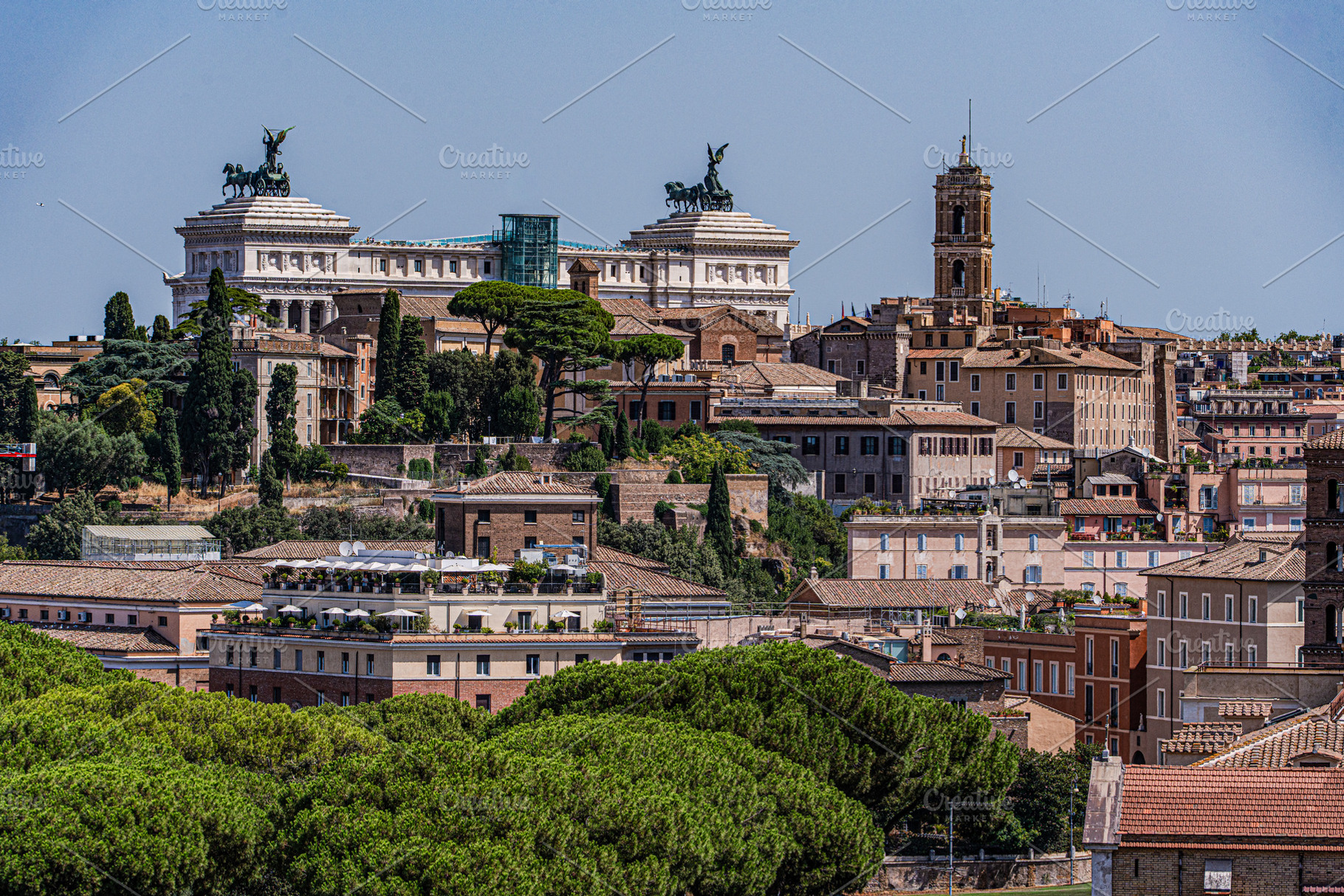 View from the Giardino degli Aranci to historical part of Mediev, an Architecture Photo by Anna Bogush