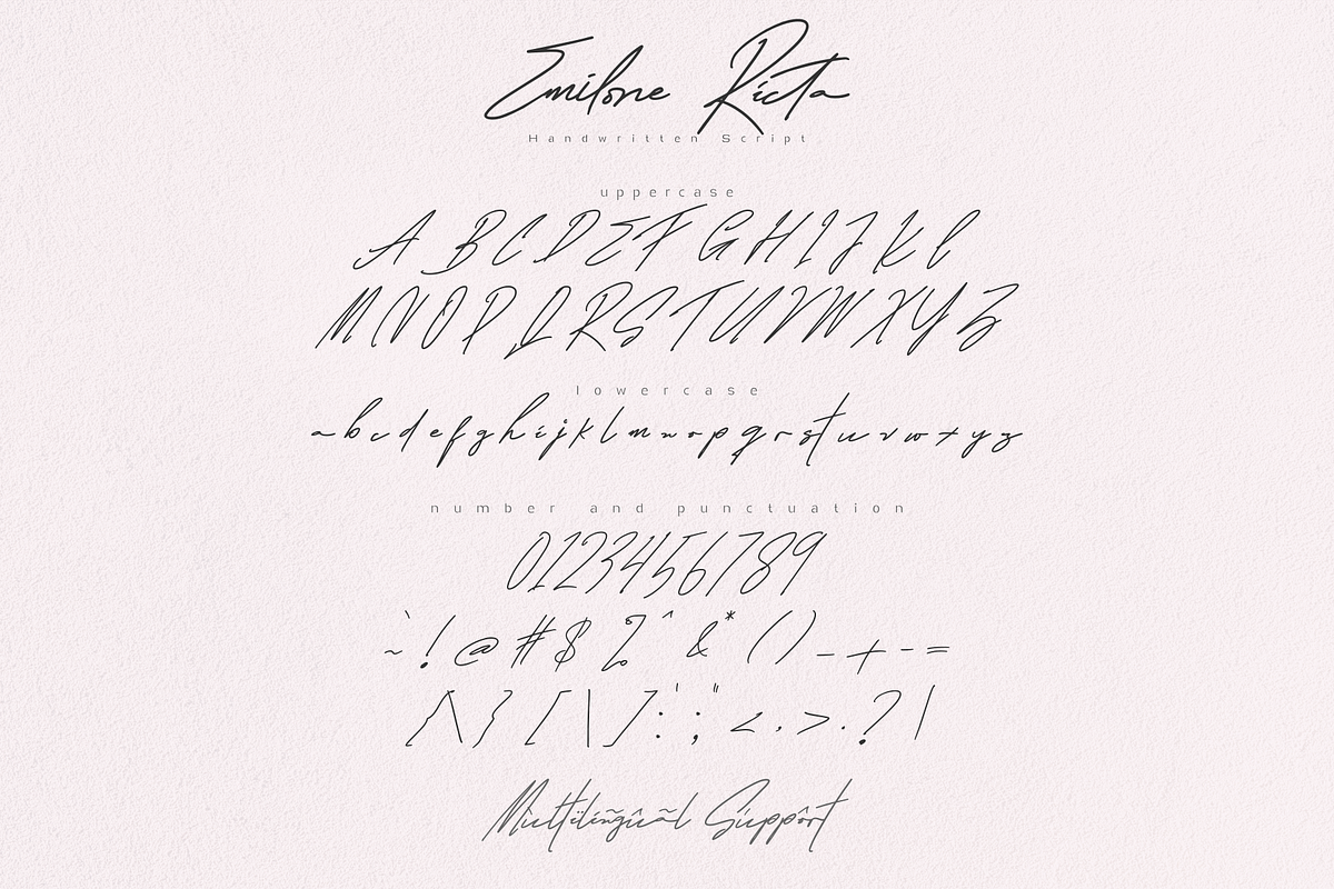 Emilone Ricta | Handwritten, a Handwritten Font by Mozyen Studio (Photo 5 of 10)