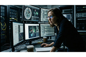 Woman Working in Control Room, a Technology Photo by CREATIVEDEF