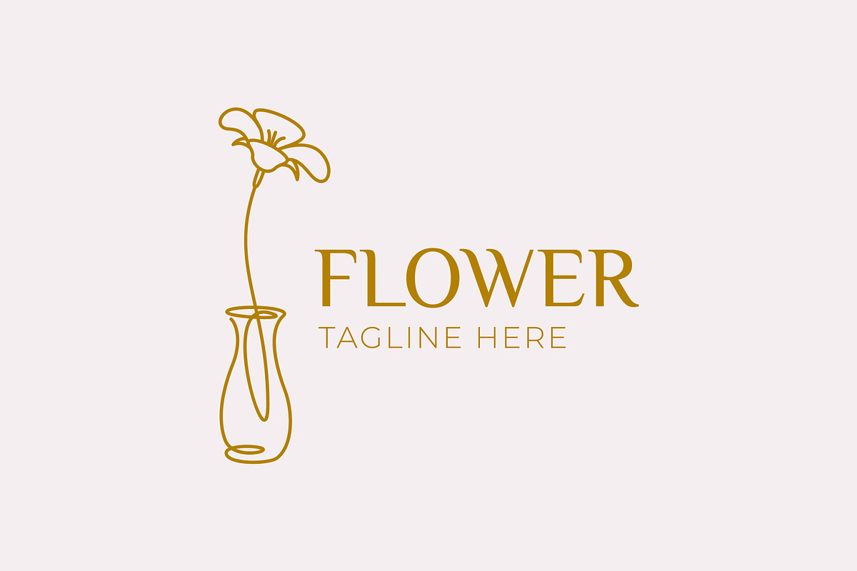Flower Vase Continuous Line Logo, a Branding & Logo Template by Signatoro (Photo 1 of 3)