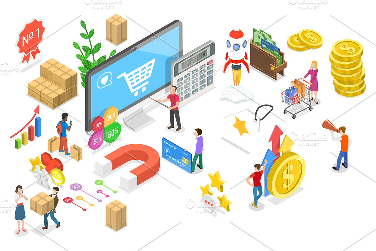 E-commerce Set 01, an Illustration by AndriiStore (Photo 9 of 10)