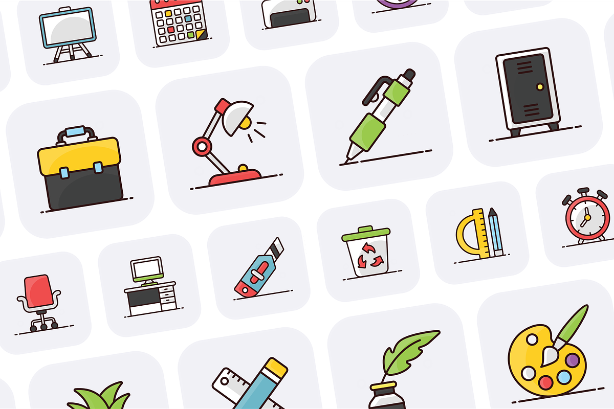Office Supplies Icons, a Duotone Icon by Brickclay (Photo 6 of 9)