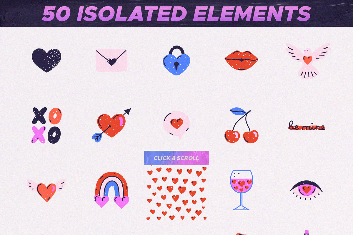 Love in Squares Clipart Collection, a Graphic by Leila Divine (Photo 5 of 14)