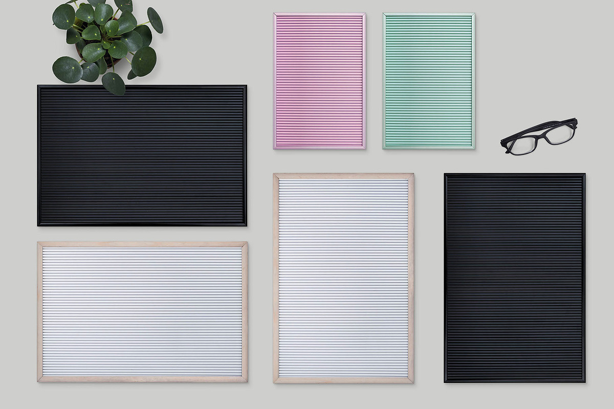 Letter board mockup set, a Product Mockup by Twin Design (Photo 2 of 5)