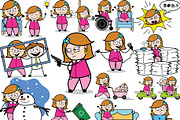 Housewife ~ Cartoon Character Set, a Person Illustration by The Toon Company (Thumbnail 5 of 7)