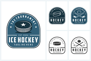 Ice Hockey Logo Design Template, a Branding & Logo Template by jundio studio